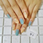 ホログラムストーンとラメライン【nailsalony-2】