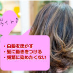 白髪対策から立体感UP・カラーバリエーション広げるハイライト